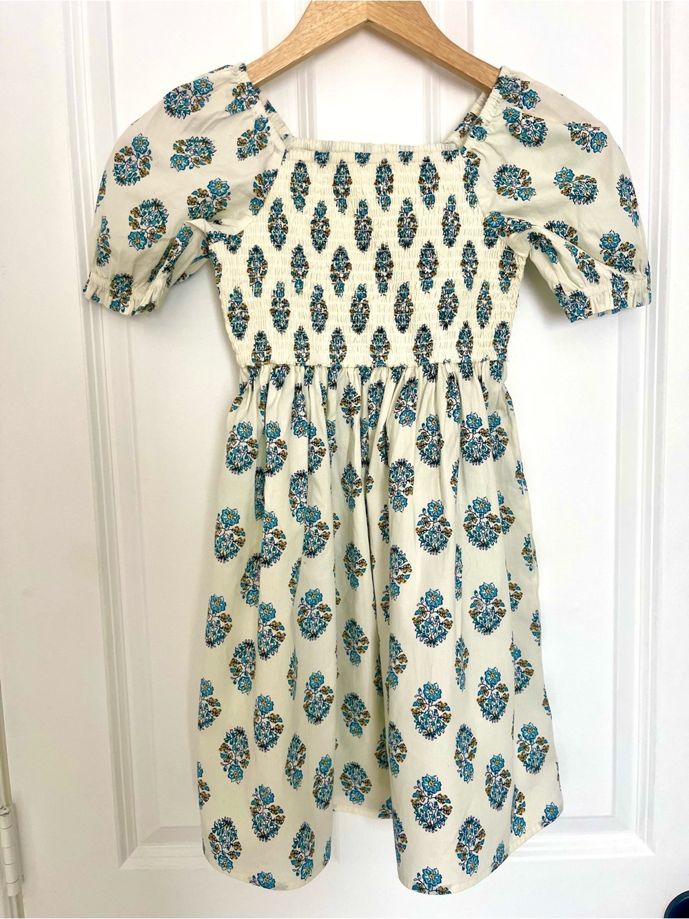 Crewcuts Girls Size 8 Floral Smocked Puff Sleeve Dress